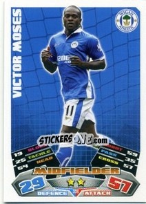 Sticker Victor Moses - English Premier League 2011-2012. Match Attax n. 338 - Topps