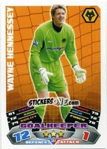 Sticker Wayne Hennessey - English Premier League 2011-2012. Match Attax n. 344 - Topps