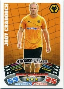 Figurina Jody Craddock - English Premier League 2011-2012. Match Attax n. 347 - Topps