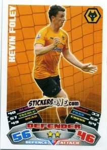 Cromo Kevin Foley - English Premier League 2011-2012. Match Attax - Topps