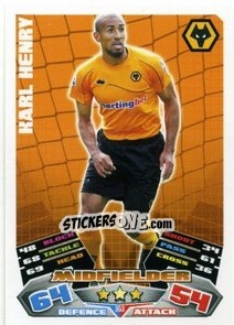 Sticker Karl Henry - English Premier League 2011-2012. Match Attax n. 353 - Topps