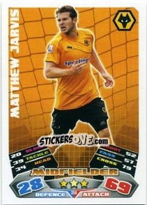 Sticker Matthew Jarvis - English Premier League 2011-2012. Match Attax n. 356 - Topps
