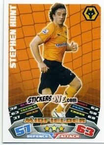 Sticker Stephen Hunt - English Premier League 2011-2012. Match Attax n. 357 - Topps