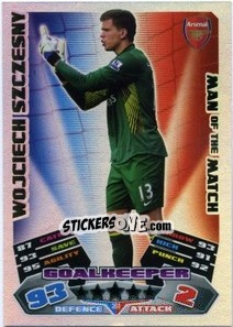 Sticker Wojciech Szczesny - English Premier League 2011-2012. Match Attax n. 361 - Topps