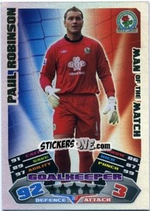 Sticker Paul Robinson - English Premier League 2011-2012. Match Attax n. 367 - Topps