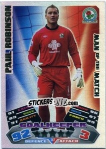 Figurina Paul Robinson - English Premier League 2011-2012. Match Attax - Topps