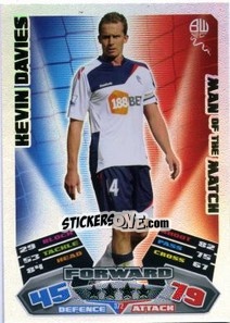 Sticker Kevin Davies - English Premier League 2011-2012. Match Attax n. 372 - Topps