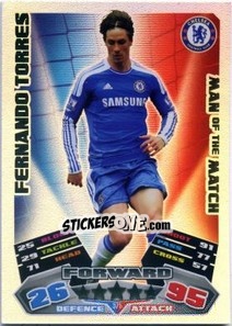 Sticker Fernando Torres - English Premier League 2011-2012. Match Attax n. 375 - Topps
