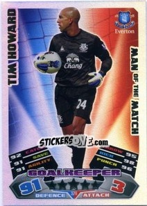 Sticker Tim Howard - English Premier League 2011-2012. Match Attax n. 376 - Topps