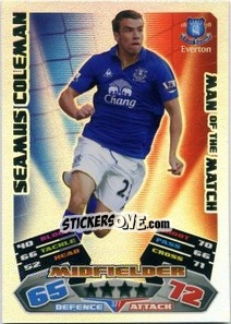 Sticker Seamus Coleman - English Premier League 2011-2012. Match Attax n. 377 - Topps