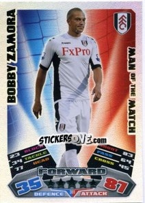 Figurina Bobby Zamora - English Premier League 2011-2012. Match Attax - Topps