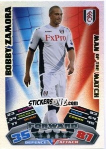 Sticker Bobby Zamora - English Premier League 2011-2012. Match Attax n. 381 - Topps