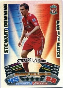 Sticker Stewart Downing - English Premier League 2011-2012. Match Attax n. 383 - Topps