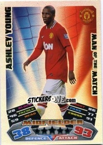Sticker Ashley Young - English Premier League 2011-2012. Match Attax - Topps