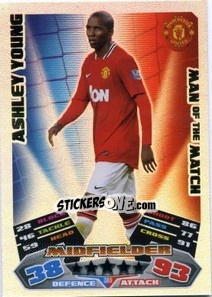 Sticker Ashley Young - English Premier League 2011-2012. Match Attax n. 389 - Topps