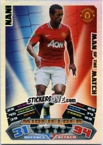 Cromo Nani - English Premier League 2011-2012. Match Attax - Topps