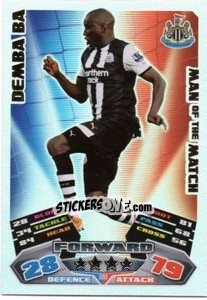 Sticker Demba Ba - English Premier League 2011-2012. Match Attax - Topps