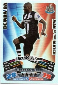 Sticker Demba Ba - English Premier League 2011-2012. Match Attax n. 393 - Topps