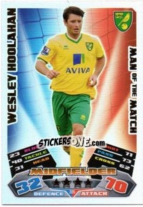 Figurina Wesley Hoolahan - English Premier League 2011-2012. Match Attax n. 395 - Topps
