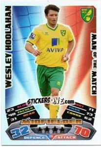 Figurina Wesley Hoolahan - English Premier League 2011-2012. Match Attax - Topps