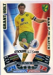 Sticker Grant Holt - English Premier League 2011-2012. Match Attax n. 396 - Topps