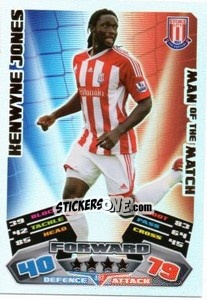 Sticker Kenwyne Jones - English Premier League 2011-2012. Match Attax - Topps
