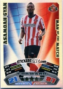 Sticker Asamoah Gyan - English Premier League 2011-2012. Match Attax - Topps