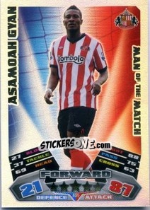Sticker Asamoah Gyan - English Premier League 2011-2012. Match Attax n. 405 - Topps