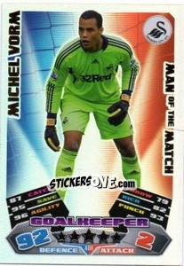Sticker Michel Vorm - English Premier League 2011-2012. Match Attax n. 406 - Topps
