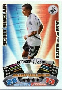 Sticker Scott Sinclair - English Premier League 2011-2012. Match Attax n. 407 - Topps