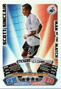 Cromo Scott Sinclair - English Premier League 2011-2012. Match Attax - Topps