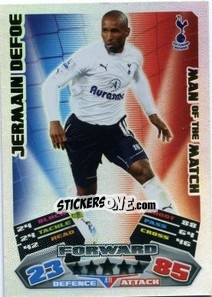Sticker Jermain Defoe - English Premier League 2011-2012. Match Attax - Topps