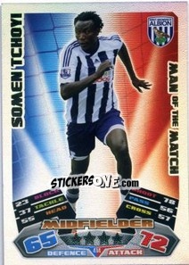 Sticker Somen Tchoyi - English Premier League 2011-2012. Match Attax n. 414 - Topps