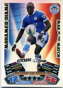 Sticker Mohamed Diame - English Premier League 2011-2012. Match Attax n. 416 - Topps