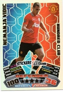 Sticker Nemanja Vidic - English Premier League 2011-2012. Match Attax - Topps