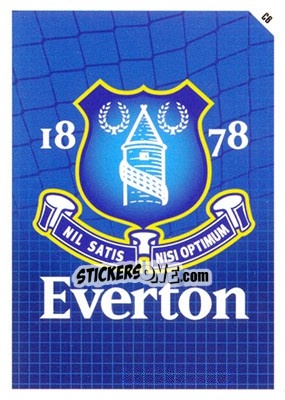 Cromo Everton Logo - English Premier League 2011-2012. Match Attax - Topps