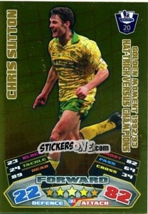 Sticker Chris Sutton - English Premier League 2011-2012. Match Attax n. GM4 - Topps