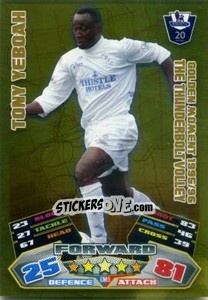 Sticker Tony Yeboah - English Premier League 2011-2012. Match Attax - Topps