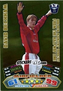 Cromo David Beckham - English Premier League 2011-2012. Match Attax - Topps