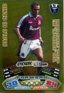 Sticker Paolo Di Canio - English Premier League 2011-2012. Match Attax n. GM18 - Topps