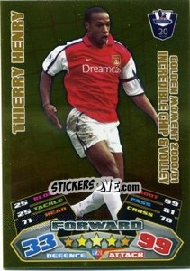 Figurina Thierry Henry - English Premier League 2011-2012. Match Attax - Topps