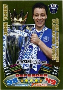 Sticker John Terry - English Premier League 2011-2012. Match Attax n. GM28 - Topps