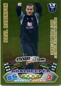 Sticker Paul Robinson - English Premier League 2011-2012. Match Attax - Topps