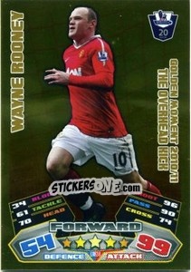 Cromo Wayne Rooney - English Premier League 2011-2012. Match Attax - Topps