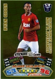 Sticker Ryan Giggs - English Premier League 2011-2012. Match Attax - Topps