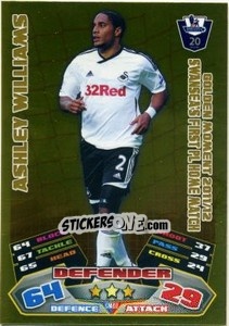 Cromo Ashley Williams - English Premier League 2011-2012. Match Attax - Topps