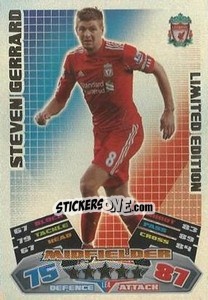 Sticker Steven Gerrard - English Premier League 2011-2012. Match Attax n. LE4 - Topps