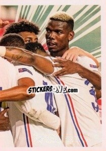 Sticker Esultanza Paul Pogba - Au plus près des Bleus 2022 n. 12 - Panini
