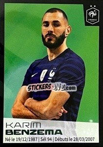 Sticker Karim Benzema - Au plus près des Bleus 2022 n. 52 - Panini