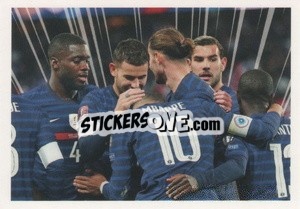 Sticker Esultanza - Au plus près des Bleus 2022 n. 54 - Panini